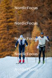 05.11.2024, Bessans, France (FRA): Renaud Jay (FRA), Richard Jouve (FRA), (l-r) - Cross-Country summer training, Bessans (FRA). www.nordicfocus.com. © Authamayou/NordicFocus. Every downloaded picture is fee-liable.