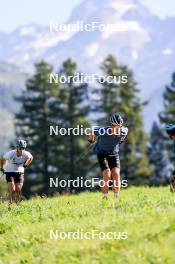 15.08.2024, Ulrichen, Switzerland (SUI): Jan Stoelben (GER), Jan-Friedrich Doerks (GER), (l-r) - Cross-Country summer training, Ulrichen (SUI). www.nordicfocus.com. © Manzoni/NordicFocus. Every downloaded picture is fee-liable.