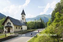 10.07.2024, Lavaze, Italy (ITA): Nadine Faehndrich (SUI), Cyril Faehndrich (SUI), (l-r)  - Cross-Country summer training, Lavaze (ITA). www.nordicfocus.com. © Vanzetta/NordicFocus. Every downloaded picture is fee-liable.