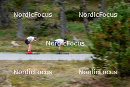 21.09.2024, Font-Romeu, France (FRA): Hugo Lapalus (FRA), Richard Jouve (FRA), (l-r) - Cross-Country summer training, Font-Romeu (FRA). www.nordicfocus.com. © Authamayou/NordicFocus. Every downloaded picture is fee-liable.