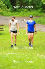 21.06.2024, Les Diablerets, Switzerland (SUI): Marina Kaelin (SUI), Nadia Kaelin (SUI), (l-r) - Cross-Country summer training, Les Diablerets (SUI). www.nordicfocus.com. © Manzoni/NordicFocus. Every downloaded picture is fee-liable.