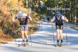 12.10.2024, Ramsau am Dachstein, Austria (AUT): Paul Graef (GER), Luca Petzold (GER), (l-r) - Cross-Country summer training, Ramsau am Dachstein (AUT). www.nordicfocus.com. © Manzoni/NordicFocus. Every downloaded picture is fee-liable.