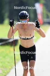 18.07.2024, Lenzerheide, Switzerland (SUI): Candide Pralong (SUI) - Cross-Country summer training, Lenzerheide (SUI). www.nordicfocus.com. © Manzoni/NordicFocus. Every downloaded picture is fee-liable.