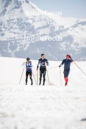 19.06.2024, Tignes, France (FRA): Jules Lapierre (FRA), Théo Schely (FRA), (l-r) - Cross-Country summer training, Tignes (FRA). www.nordicfocus.com. © Authamayou/NordicFocus. Every downloaded picture is fee-liable.