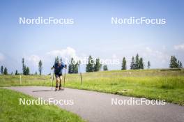 09.07.2024, Lavaze, Italy (ITA): Cyril Faehndrich (SUI) - Cross-Country summer training, Lavaze (ITA). www.nordicfocus.com. © Vanzetta/NordicFocus. Every downloaded picture is fee-liable.