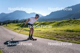 08.08.2024, Lavaze, Italy (ITA): Lucas Boegl (GER) - Cross-Country summer training, Lavaze (ITA). www.nordicfocus.com. © Vanzetta/NordicFocus. Every downloaded picture is fee-liable.