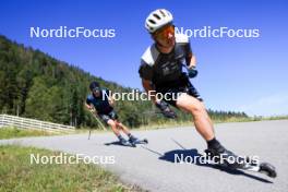 23.07.2024, Premanon, France (FRA): Jules Lapierre (FRA), Remi Bourdin (FRA), (l-r) - Cross-Country summer training, Premanon (FRA). www.nordicfocus.com. © Manzoni/NordicFocus. Every downloaded picture is fee-liable.