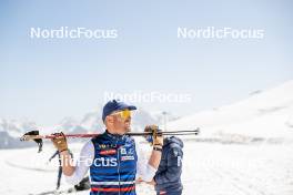 19.06.2024, Tignes, France (FRA): Thibaut Chene (FRA), Coach Team France - Cross-Country summer training, Tignes (FRA). www.nordicfocus.com. © Authamayou/NordicFocus. Every downloaded picture is fee-liable.