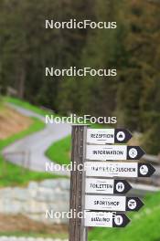 28.05.2024, Lenzerheide, Switzerland (SUI): Event Feature: Track signs in the stadium - Cross-Country training, Lenzerheide (SUI). www.nordicfocus.com. © Manzoni/NordicFocus. Every downloaded picture is fee-liable.