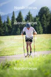 08.08.2024, Lavaze, Italy (ITA): Lucas Boegl (GER) - Cross-Country summer training, Lavaze (ITA). www.nordicfocus.com. © Vanzetta/NordicFocus. Every downloaded picture is fee-liable.