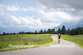 09.07.2024, Lavaze, Italy (ITA): Nadine Faehndrich (SUI) - Cross-Country summer training, Lavaze (ITA). www.nordicfocus.com. © Vanzetta/NordicFocus. Every downloaded picture is fee-liable.