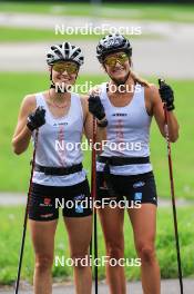 15.08.2024, Ulrichen, Switzerland (SUI): Lena Keck (GER), Laura Gimmler (GER), (l-r) - Cross-Country summer training, Ulrichen (SUI). www.nordicfocus.com. © Manzoni/NordicFocus. Every downloaded picture is fee-liable.