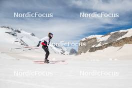 18.06.2024, Tignes, France (FRA): Mélissa Gal (FRA) - Cross-Country summer training, Tignes (FRA). www.nordicfocus.com. © Authamayou/NordicFocus. Every downloaded picture is fee-liable.