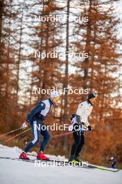 05.11.2024, Bessans, France (FRA): Renaud Jay (FRA), Richard Jouve (FRA), (l-r) - Cross-Country summer training, Bessans (FRA). www.nordicfocus.com. © Authamayou/NordicFocus. Every downloaded picture is fee-liable.