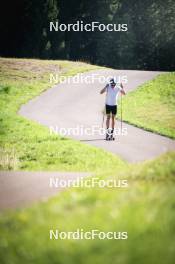 08.08.2024, Lavaze, Italy (ITA): Lucas Boegl (GER) - Cross-Country summer training, Lavaze (ITA). www.nordicfocus.com. © Vanzetta/NordicFocus. Every downloaded picture is fee-liable.