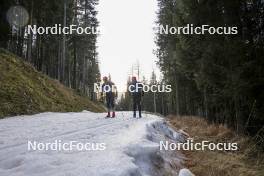 06.11.2024, Davos, Switzerland (SUI): Cyril Faehndrich (SUI), Sebastian Stalder (SUI), (l-r) - Cross-Country training, snowfarming track, Davos (SUI). www.nordicfocus.com. © Manzoni/NordicFocus. Every downloaded picture is fee-liable.