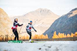 09.11.2024, Bessans, France (FRA): Juliette Ducordeau (FRA), Flora Dolci (FRA), (l-r) - Cross-Country summer training, Bessans (FRA). www.nordicfocus.com. © Authamayou/NordicFocus. Every downloaded picture is fee-liable.