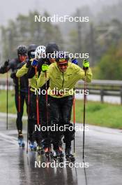 13.09.2024, Schiers, Switzerland (SUI): Roman Schaad (SUI), Beda Klee (SUI), Valerio Grond (SUI), Janik Riebli (SUI), Jonas Baumann (SUI), (l-r) - Cross-Country summer training, Lenzerheide (SUI). www.nordicfocus.com. © Manzoni/NordicFocus. Every downloaded picture is fee-liable.