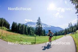 18.07.2024, Lenzerheide, Switzerland (SUI): Lea Fischer (SUI) - Cross-Country summer training, Lenzerheide (SUI). www.nordicfocus.com. © Manzoni/NordicFocus. Every downloaded picture is fee-liable.