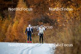 05.11.2024, Bessans, France (FRA): Renaud Jay (FRA), Richard Jouve (FRA), (l-r) - Cross-Country summer training, Bessans (FRA). www.nordicfocus.com. © Authamayou/NordicFocus. Every downloaded picture is fee-liable.