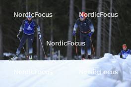 07.11.2024, Davos, Switzerland (SUI): Lea Fischer (SUI), Roman Alder (SUI), (l-r) - Cross-Country training, snowfarming track, Davos (SUI). www.nordicfocus.com. © Manzoni/NordicFocus. Every downloaded picture is fee-liable.