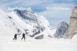 18.06.2024, Tignes, France (FRA): Flora Dolci (FRA), Léna Quintin (FRA), (l-r) - Cross-Country summer training, Tignes (FRA). www.nordicfocus.com. © Authamayou/NordicFocus. Every downloaded picture is fee-liable.