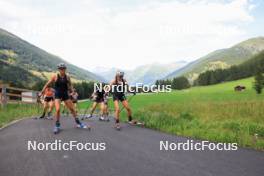 15.08.2024, Ulrichen, Switzerland (SUI): Sofie Krehl (GER), Pia Fink (GER), (l-r) - Cross-Country summer training, Ulrichen (SUI). www.nordicfocus.com. © Manzoni/NordicFocus. Every downloaded picture is fee-liable.