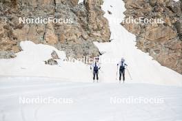 18.06.2024, Tignes, France (FRA): Flora Dolci (FRA), Léna Quintin (FRA), (l-r) - Cross-Country summer training, Tignes (FRA). www.nordicfocus.com. © Authamayou/NordicFocus. Every downloaded picture is fee-liable.