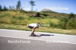 08.08.2024, Lavaze, Italy (ITA): Lucas Boegl (GER) - Cross-Country summer training, Lavaze (ITA). www.nordicfocus.com. © Vanzetta/NordicFocus. Every downloaded picture is fee-liable.