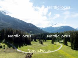 04.06.2024, Lenzerheide, Switzerland (SUI): Event Feature: Overview over the stadium and the tracks - Cross-Country training, Lenzerheide (SUI). www.nordicfocus.com. © Manzoni/NordicFocus. Every downloaded picture is fee-liable.