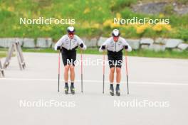 28.05.2024, Lenzerheide, Switzerland (SUI): Isai Naeff (SUI), Noe Naeff (SUI), (l-r) - Cross-Country training, Lenzerheide (SUI). www.nordicfocus.com. © Manzoni/NordicFocus. Every downloaded picture is fee-liable.