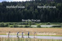 24.07.2024, Premanon, France (FRA): Jules Chappaz (FRA), Jules Lapierre (FRA), Lucas Chanavat (FRA), Sabin Coupat (FRA), (l-r) - Cross-Country summer training, Premanon (FRA). www.nordicfocus.com. © Manzoni/NordicFocus. Every downloaded picture is fee-liable.