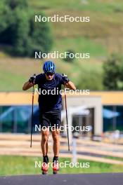 15.08.2024, Ulrichen, Switzerland (SUI): Anian Sossau (GER) - Cross-Country summer training, Ulrichen (SUI). www.nordicfocus.com. © Manzoni/NordicFocus. Every downloaded picture is fee-liable.