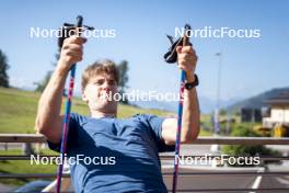 09.07.2024, Lavaze, Italy (ITA): Cyril Faehndrich (SUI) - Cross-Country summer training, Lavaze (ITA). www.nordicfocus.com. © Vanzetta/NordicFocus. Every downloaded picture is fee-liable.