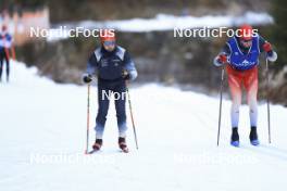 07.11.2024, Davos, Switzerland (SUI): Cla-Ursin Nufer (SUI), Toni Livers (SUI), (l-r) - Cross-Country training, snowfarming track, Davos (SUI). www.nordicfocus.com. © Manzoni/NordicFocus. Every downloaded picture is fee-liable.