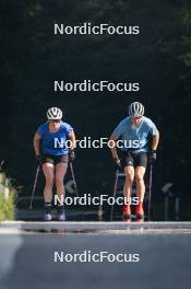 10.07.2024, Lavaze, Italy (ITA): Nadine Faehndrich (SUI), Cyril Faehndrich (SUI), (l-r)  - Cross-Country summer training, Lavaze (ITA). www.nordicfocus.com. © Vanzetta/NordicFocus. Every downloaded picture is fee-liable.