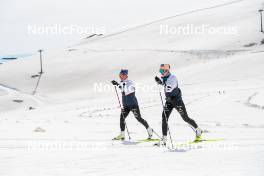 18.06.2024, Tignes, France (FRA): Flora Dolci (FRA), Léna Quintin (FRA), (l-r) - Cross-Country summer training, Tignes (FRA). www.nordicfocus.com. © Authamayou/NordicFocus. Every downloaded picture is fee-liable.