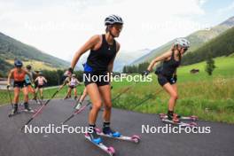 15.08.2024, Ulrichen, Switzerland (SUI): Sofie Krehl (GER), Pia Fink (GER), (l-r) - Cross-Country summer training, Ulrichen (SUI). www.nordicfocus.com. © Manzoni/NordicFocus. Every downloaded picture is fee-liable.