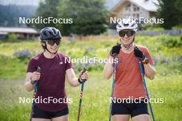 09.07.2024, Lavaze, Italy (ITA): Nicole Monsorno (ITA), Nadine Faehndrich (SUI), (l-r)  - Cross-Country summer training, Lavaze (ITA). www.nordicfocus.com. © Vanzetta/NordicFocus. Every downloaded picture is fee-liable.