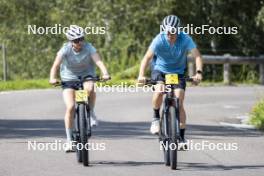 09.07.2024, Lavaze, Italy (ITA): Nadine Faehndrich (SUI), Cyril Faehndrich (SUI), (l-r)  - Cross-Country summer training, Lavaze (ITA). www.nordicfocus.com. © Vanzetta/NordicFocus. Every downloaded picture is fee-liable.