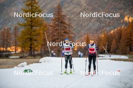 09.11.2024, Bessans, France (FRA): Flora Dolci (FRA), Juliette Ducordeau (FRA), (l-r) - Cross-Country summer training, Bessans (FRA). www.nordicfocus.com. © Authamayou/NordicFocus. Every downloaded picture is fee-liable.