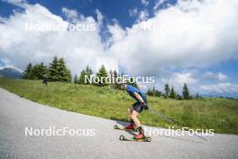 09.07.2024, Lavaze, Italy (ITA): Cyril Faehndrich (SUI) - Cross-Country summer training, Lavaze (ITA). www.nordicfocus.com. © Vanzetta/NordicFocus. Every downloaded picture is fee-liable.