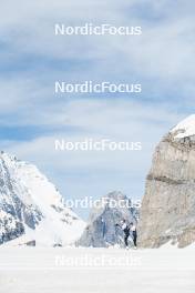 18.06.2024, Tignes, France (FRA): Flora Dolci (FRA), Léna Quintin (FRA), (l-r) - Cross-Country summer training, Tignes (FRA). www.nordicfocus.com. © Authamayou/NordicFocus. Every downloaded picture is fee-liable.