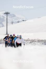 19.06.2024, Tignes, France (FRA): Renaud Jay (FRA), Remi Bourdin (FRA), Richard Jouve (FRA), (l-r) - Cross-Country summer training, Tignes (FRA). www.nordicfocus.com. © Authamayou/NordicFocus. Every downloaded picture is fee-liable.