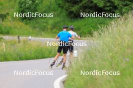 20.06.2024, Les Diablerets, Switzerland (SUI): Nicola Wigger (SUI), Beda Klee (SUI), (l-r) - Cross-Country summer training, Les Diablerets (SUI). www.nordicfocus.com. © Manzoni/NordicFocus. Every downloaded picture is fee-liable.