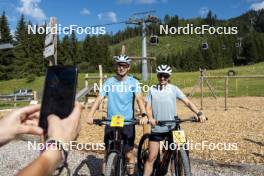 09.07.2024, Lavaze, Italy (ITA): Cyril Faehndrich (SUI), Nadine Faehndrich (SUI), (l-r)  - Cross-Country summer training, Lavaze (ITA). www.nordicfocus.com. © Vanzetta/NordicFocus. Every downloaded picture is fee-liable.