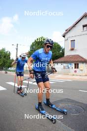 24.07.2024, Premanon, France (FRA): Charly Deuffic (FRA), Milhan Laissus (FRA), (l-r) - Cross-Country summer training, Premanon (FRA). www.nordicfocus.com. © Manzoni/NordicFocus. Every downloaded picture is fee-liable.
