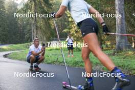 14.08.2024, Ulrichen, Switzerland (SUI): Per Nilsson (SWE), coach Team Germany - Cross-Country summer training, Ulrichen (SUI). www.nordicfocus.com. © Manzoni/NordicFocus. Every downloaded picture is fee-liable.