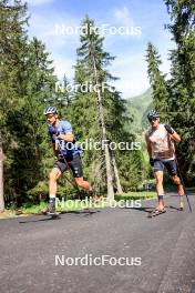 15.08.2024, Ulrichen, Switzerland (SUI): Jan-Friedrich Doerks (GER), Janosch Brugger (GER), (l-r) - Cross-Country summer training, Ulrichen (SUI). www.nordicfocus.com. © Manzoni/NordicFocus. Every downloaded picture is fee-liable.