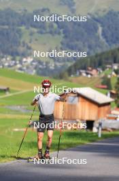 07.08.2024, Lenzerheide, Switzerland (SUI): Cla-Ursin Nufer (SUI) - Cross-Country summer training, Lenzerheide (SUI). www.nordicfocus.com. © Manzoni/NordicFocus. Every downloaded picture is fee-liable.